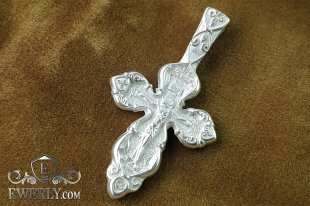 Cross of sterling silver with crucifix, фото