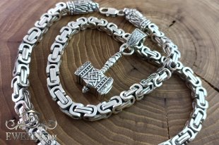 Chain "David" with pendant of silver "Hammer", фото