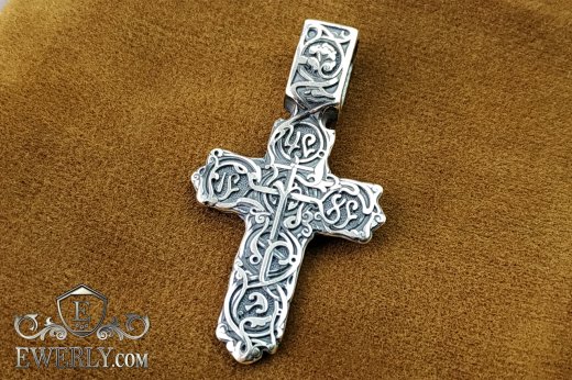 Cross of  silver without crucifix, фото
