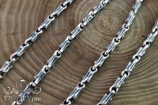 Silver chain weaving by designer - buy unusual silver weaving
